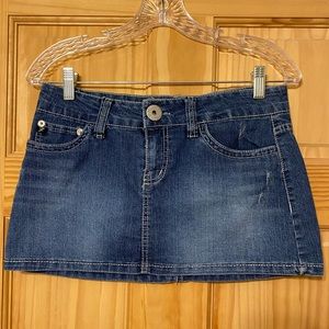 Denim mini skirt